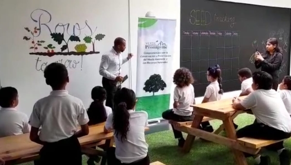 Imparten charla a infantes sobre "virtud de los árboles"